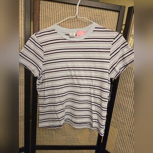 VS PINK Multicolor Striped Tee